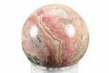 Polished Rhodochrosite Sphere - Argentina #243201-1